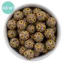 Leopard & Sunflower Silicone Beads 15mm (Package of 10)