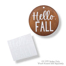 Hello, Fall White UV DTF No Heat Transfer 1.5" x 1.3" (Package of 1)
