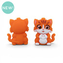 3-D Orange Cat Silicone Focal Bead 33x16x26mm (Package of 2)
