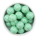 Green Scale Overlay Print Beads 20mm (Package of 10)