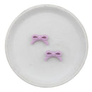 3-D Thistle Petite Bow Silicone Focal Bead 13x22mm (Package of 2)