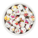 Iridescent Mushroom Printed Variety Pack Beads 16mm (Package of 10)