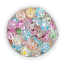 Clear w/Bold Color Splatter Variety Pack Beads 16mm (Package of 10)