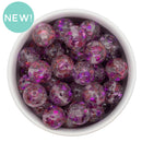 Magenta Heart Sequin & Glitter Beads 16mm (Package of 10)