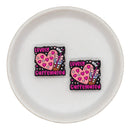 Lovely and Caffeinated Glitter Silicone Focal Bead 28x27mm (Package of 2)