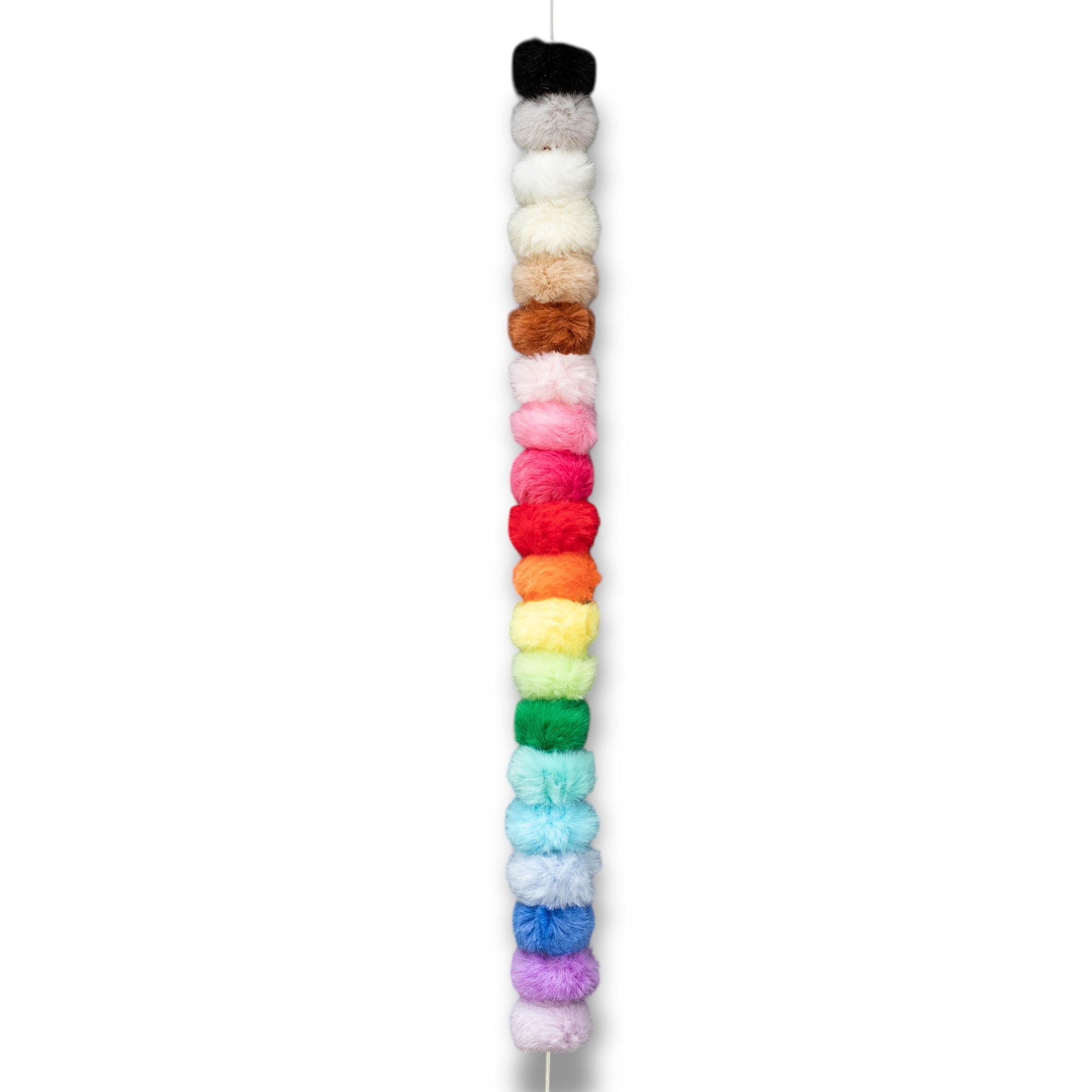 Large Fuzzy Rope Large Hole Fuzzy Rondelle 19x12mm (Package of 10)