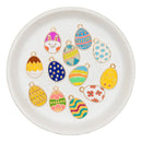 Easter Egg Enamel Charm Assortment 22x14mm (Package of 5)