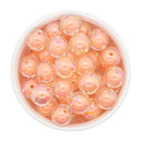 Iridescent Clear w/Cantaloupe Color Core Beads 16mm (Package of 10)
