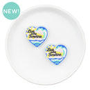Live in the Sunshine Silicone Focal Bead 28x30mm (Package of 2)