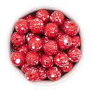 Red w/White Splatter Beads 16mm (Package of 10)