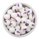Buffalo Bills Printed Silicone Beads 15mm (Package of 10)