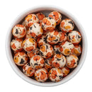 Pumpkins & Bows Printed Silicone Beads 15mm (Package of 10)