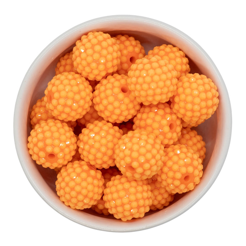 Tangerine Opaque Rhinestone Beads 20mm (Package of 10)