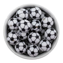 Soccer Printed Beads 20mm (Package of 10)