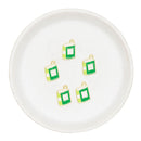 Green Book Enamel Charm 17x11mm (Package of 5)