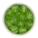 Lime Green Translucent Tinsel Beads 20mm (Package of 10)