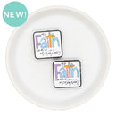 My Faith Can Move Mountains Silicone Focal Bead 27x28mm (Package of 2)