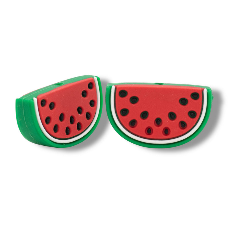 3-D Watermelon Silicone Focal Bead 18x30x9mm (Package of 2)