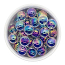 Iridescent Clear w/Royal Blue Color Core Beads 16mm (Package of 10)