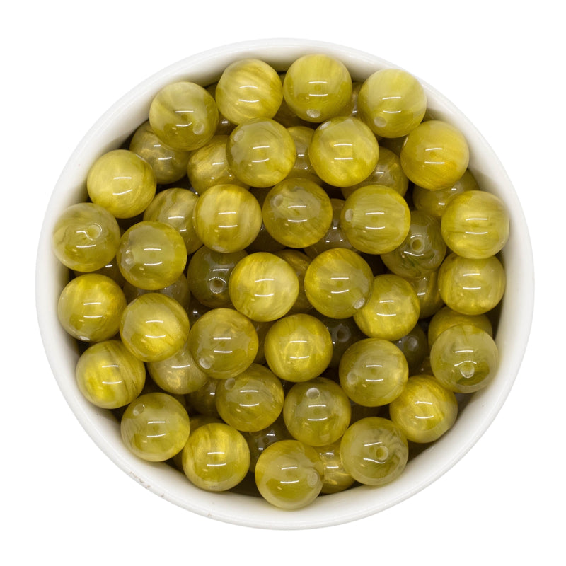 Olive Pearly Luster Beads 12mm (Package of 20)