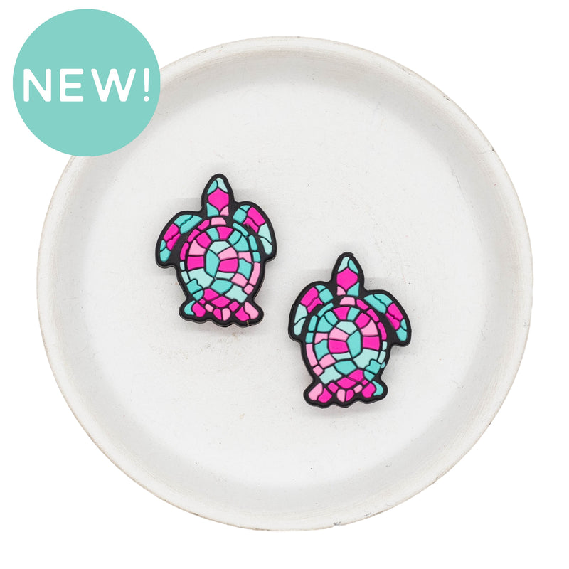 Sea Turtle Silicone Focal Bead 32x26mm (Package of 2)