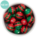 Christmas Belt Printed Beads 20mm (Package of 10)