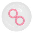 Coral Pink Jumbo Silicone Ring Bead 64mm (Package of 2)