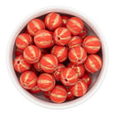 Red & Gold Shimmer Beach Ball Beads 16mm (Package of 10)