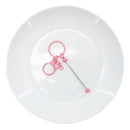 Bubblegum Pink Pink Economy Beadable Keychain (Package of 1)