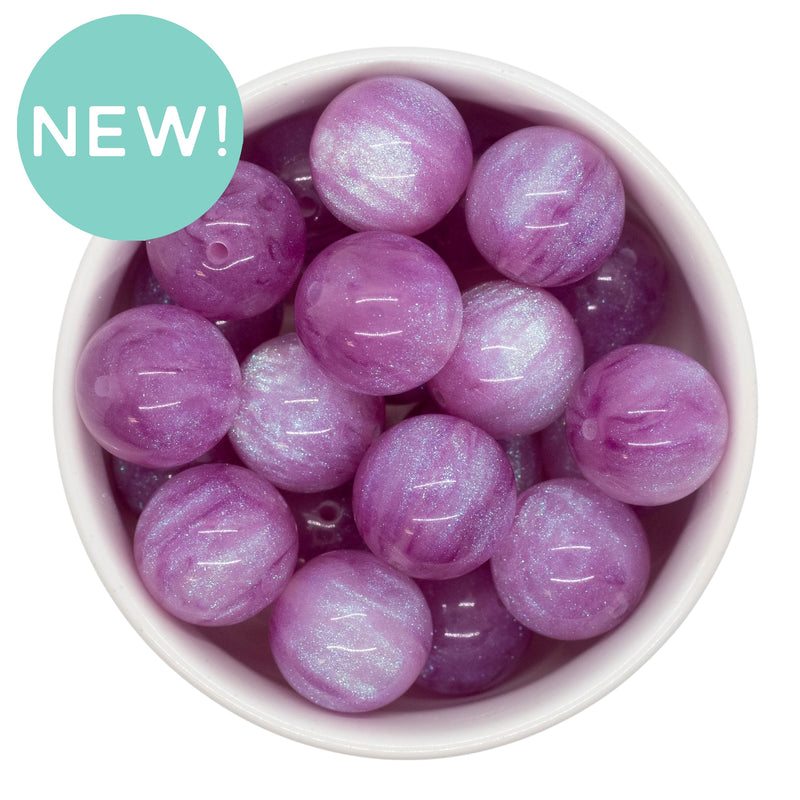 Thistle Cosmic Glitter Beads 20mm (Package of 10)