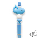 3-D Whale Silicone Focal Bead 34x28x15mm (Package of 2)