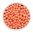 Coral Solid Iridescent Beads 8mm (Package of Approx. 50 Beads)
