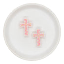 Daisy Cross Glitter Silicone Focal Bead 33x24mm (Package of 2)