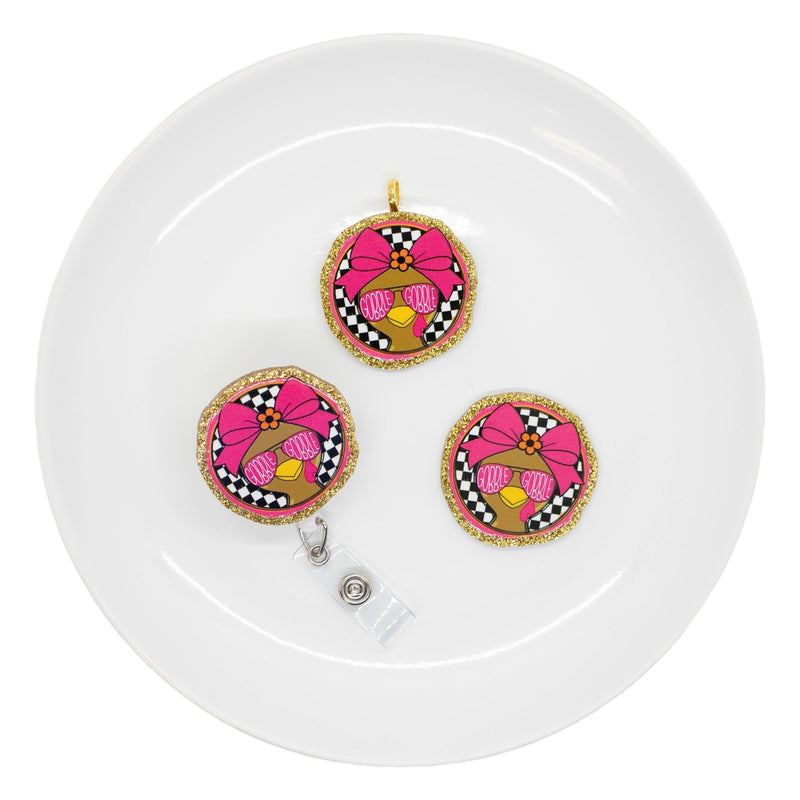 Turkey w/Pink Bow & Sunglasses Acrylic Accent 44mm (Package of 1)