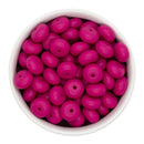 Magenta Silicone Abacus Beads 8x14mm (Package of 10)