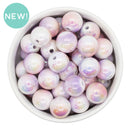 Lavender & Crepe Pink Ombre Iridescent Beads 16mm (Package of 10)