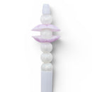3-D Pearlized Lavender Builder Shell Silicone Focal Bead 20x27x30mm (Package of 2)
