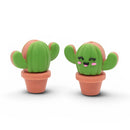 3-D Cactus Cutie Silicone Focal Bead 28x29x16mm (Package of 2)