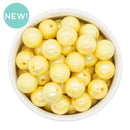 Daffodil Iridescent Crinkle Textured Beads 16mm (Package of 10)