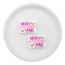 Merry Everything Y'all Silicone Focal Bead 21x31mm (Package of 2)