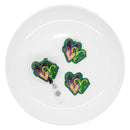 Mardi Gras Hearts Acrylic Accent 40x46mm (Package of 1)