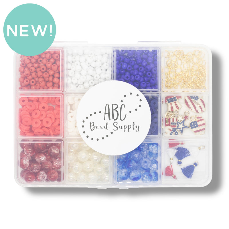 Patriotic Beading Assortment Package (1 Storage Case Filled)