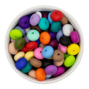 Silicone Abacus Bead Mix (8x14mm Beads) (Package of 60)