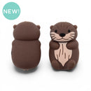 3-D Otter Silicone Focal Bead 28x14x18mm (Package of 2)