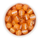 Orange Glitter & Clear Duo w/Gold Fleck Beads 16mm (Package of 10)