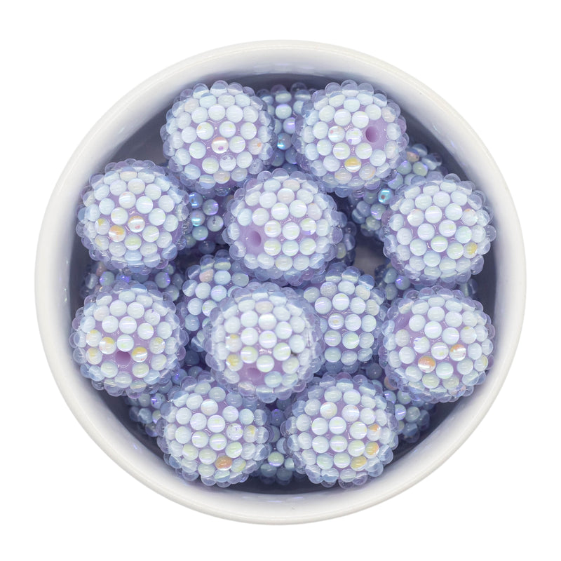 Lavender Pebbled Illusion Rhinestone Beads 20mm (Package of 5)