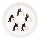 Cat w/Book Stack Enamel Charm 26x22mm (Package of 5)