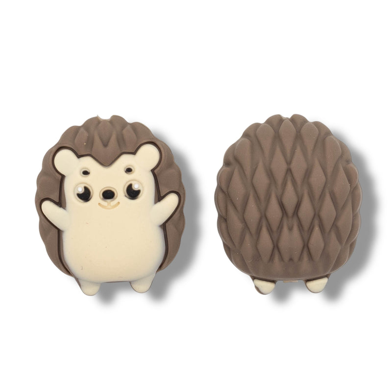 3-D Hedgehog Silicone Focal Bead 28x24x14mm (Package of 2)