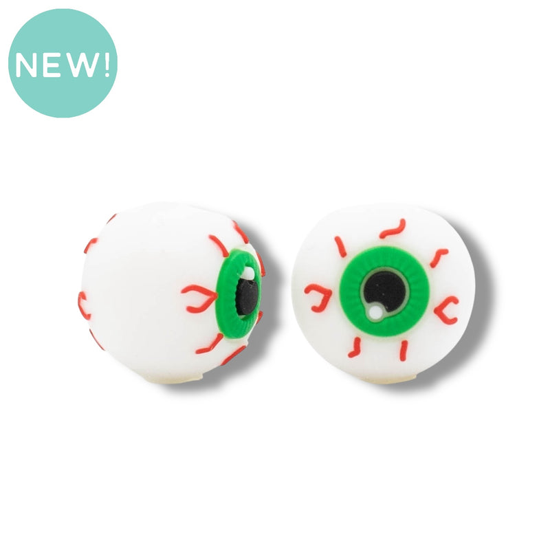 3-D Eyeball Silicone Focal Bead 16x16x16mm (Package of 2)