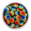 Clear Rhinestone Rainbow Beads 16mm (Package of 10)